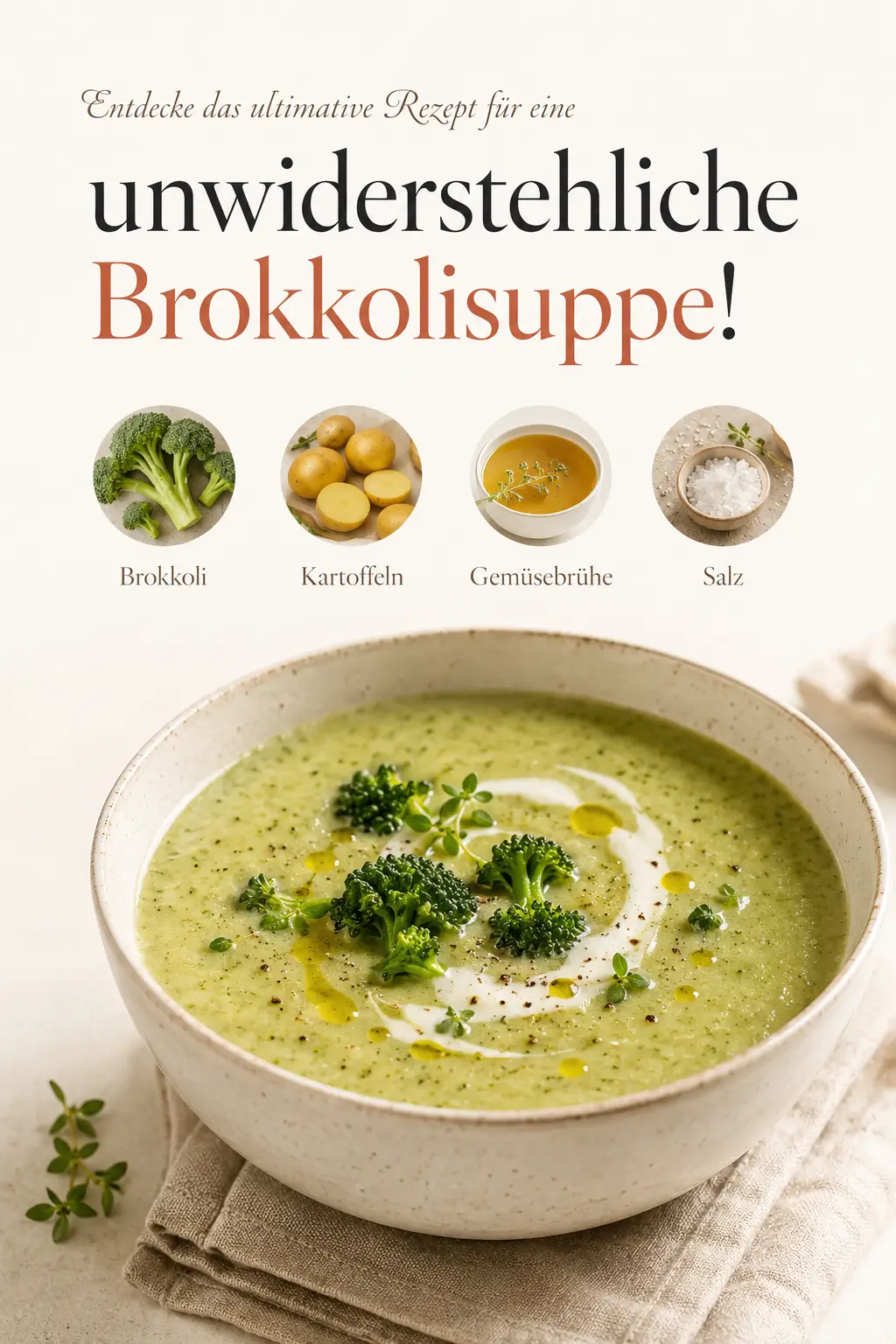 Entdecke das ultimative Rezept für eine unwiderstehliche Brokkolisuppe!