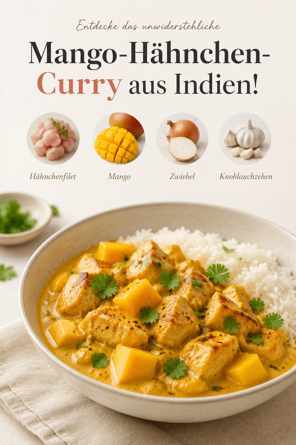 Entdecke das unwiderstehliche Mango-Hähnchen-Curry aus Indien!
