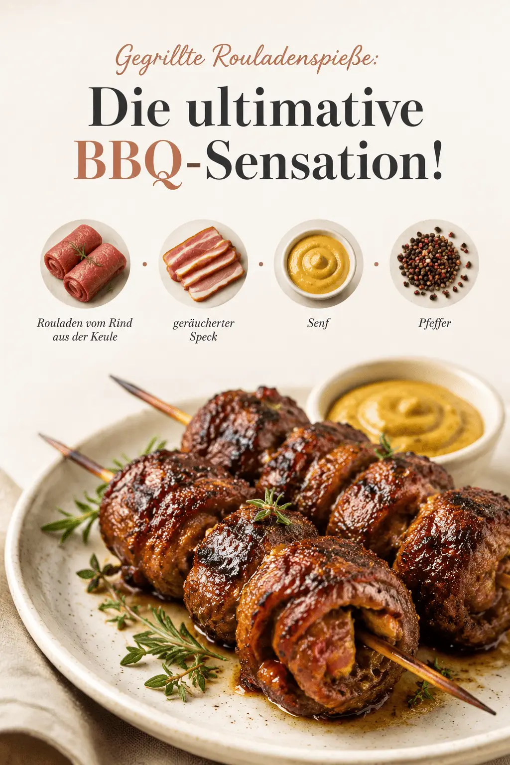 Gegrillte Rouladenspieße: Die ultimative BBQ-Sensation!