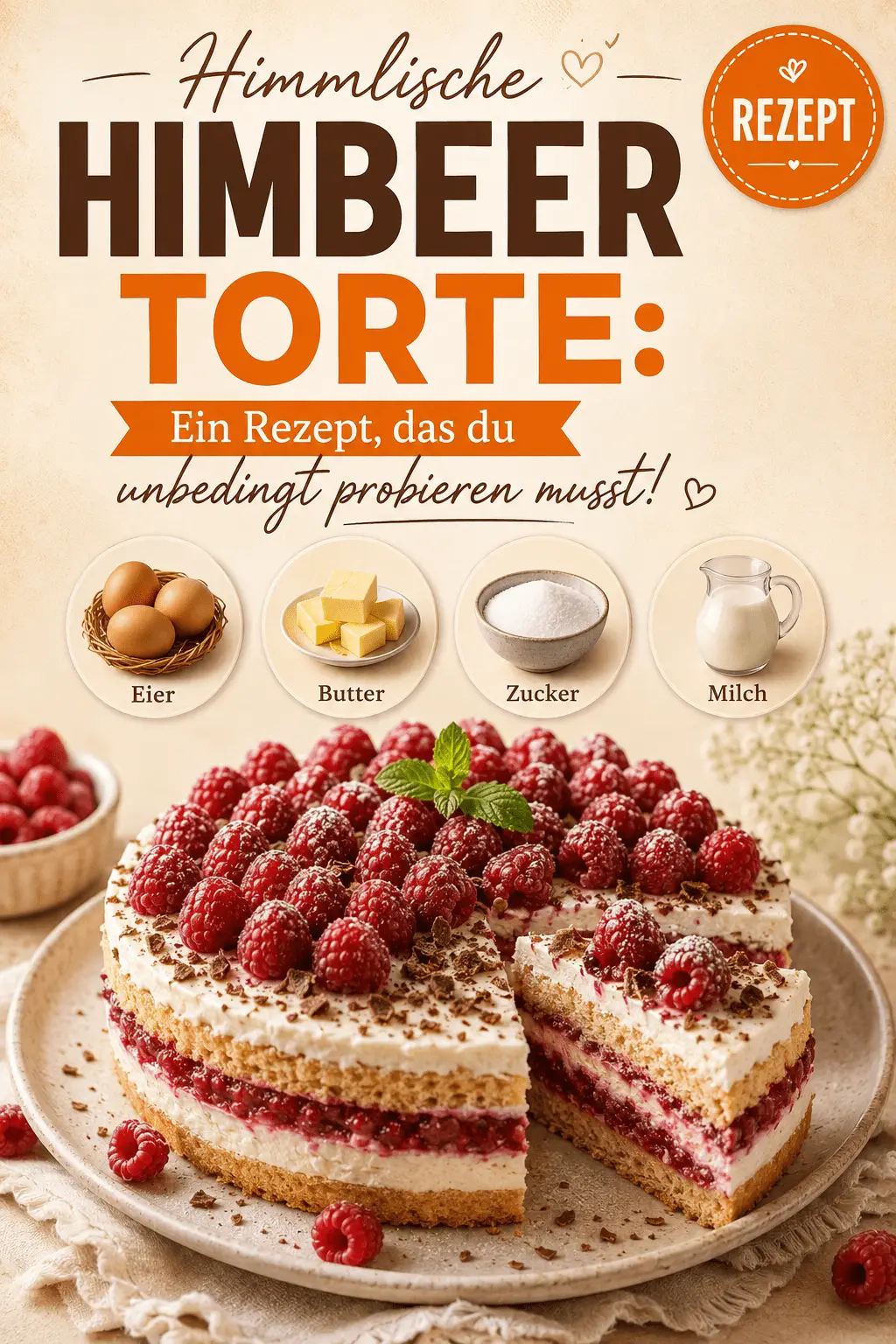 Himmlische Himbeertorte: Ein Rezept, das du unbedingt probieren musst!