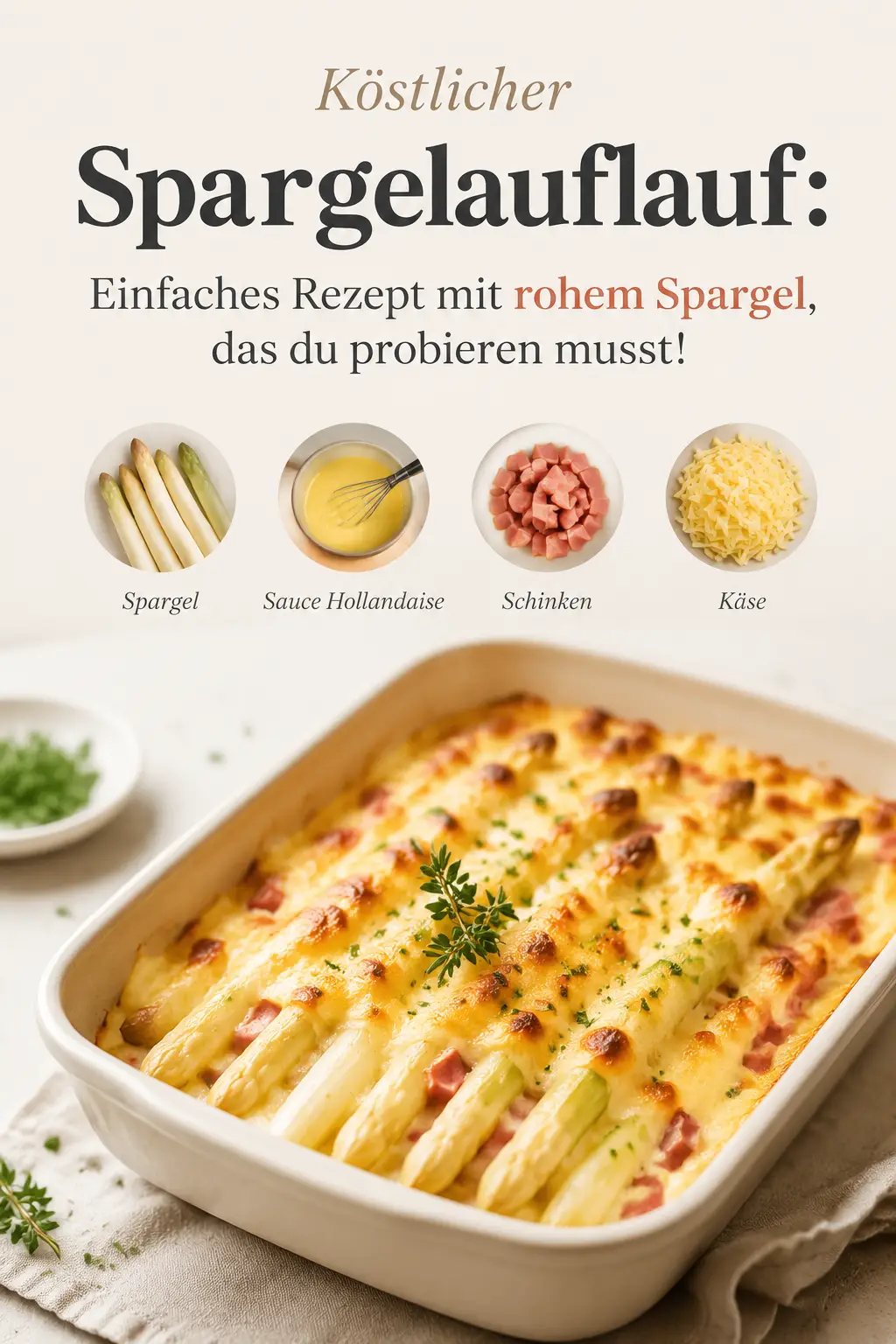 Köstlicher Spargelauflauf: Einfaches Rezept mit rohem Spargel, das du probieren musst!
