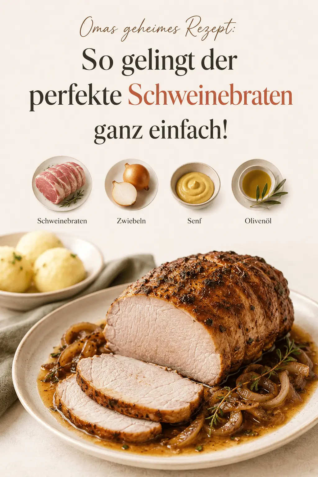 Omas geheimes Rezept: So gelingt der perfekte Schweinebraten ganz einfach!