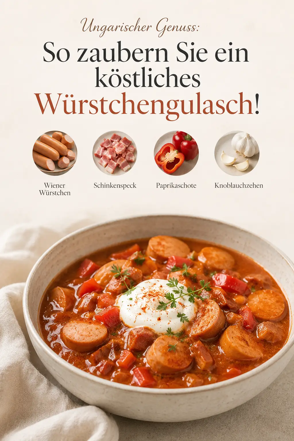 Ungarischer Genuss: So zaubern Sie ein köstliches Würstchengulasch!