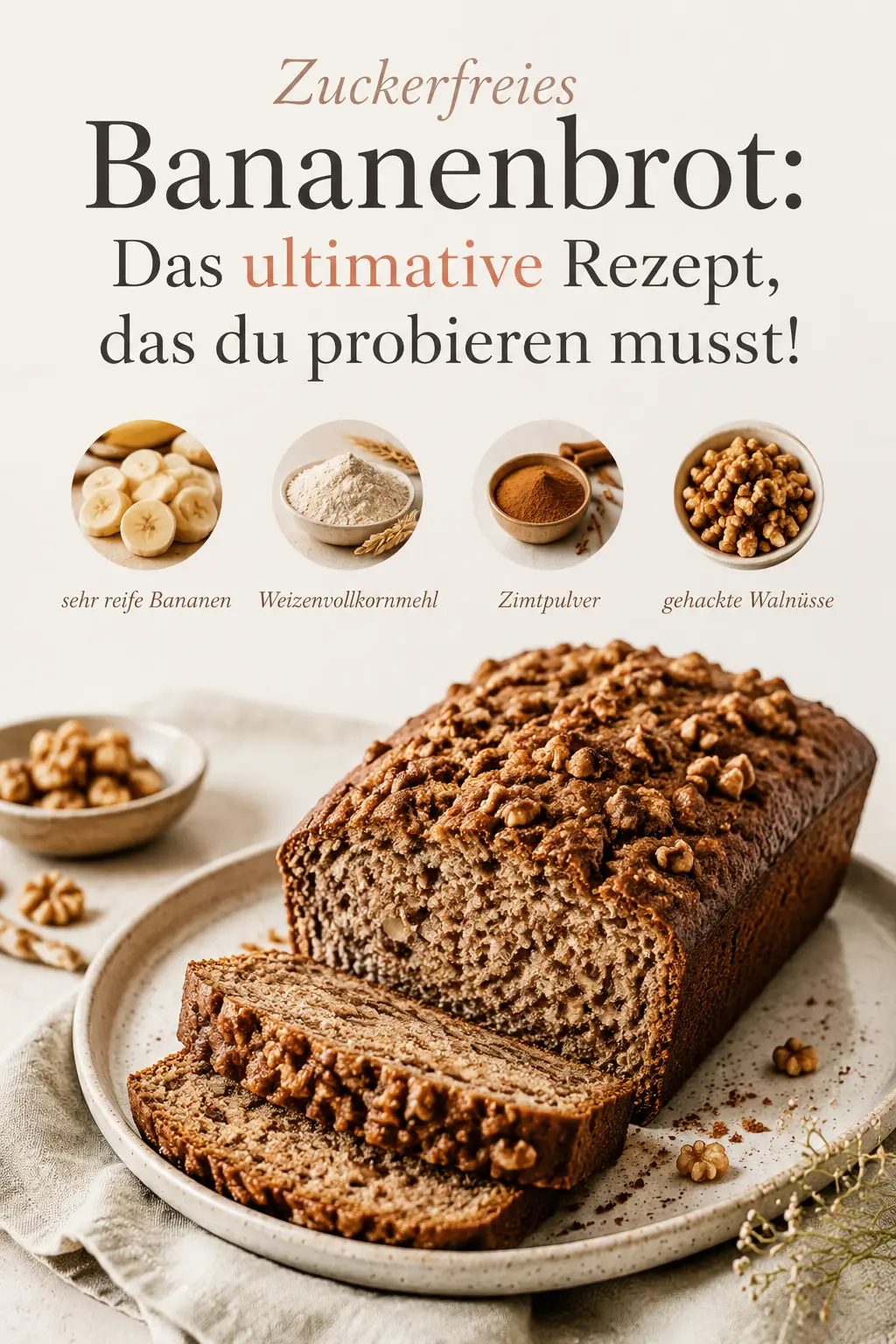 Zuckerfreies Bananenbrot: Das ultimative Rezept, das du probieren musst!