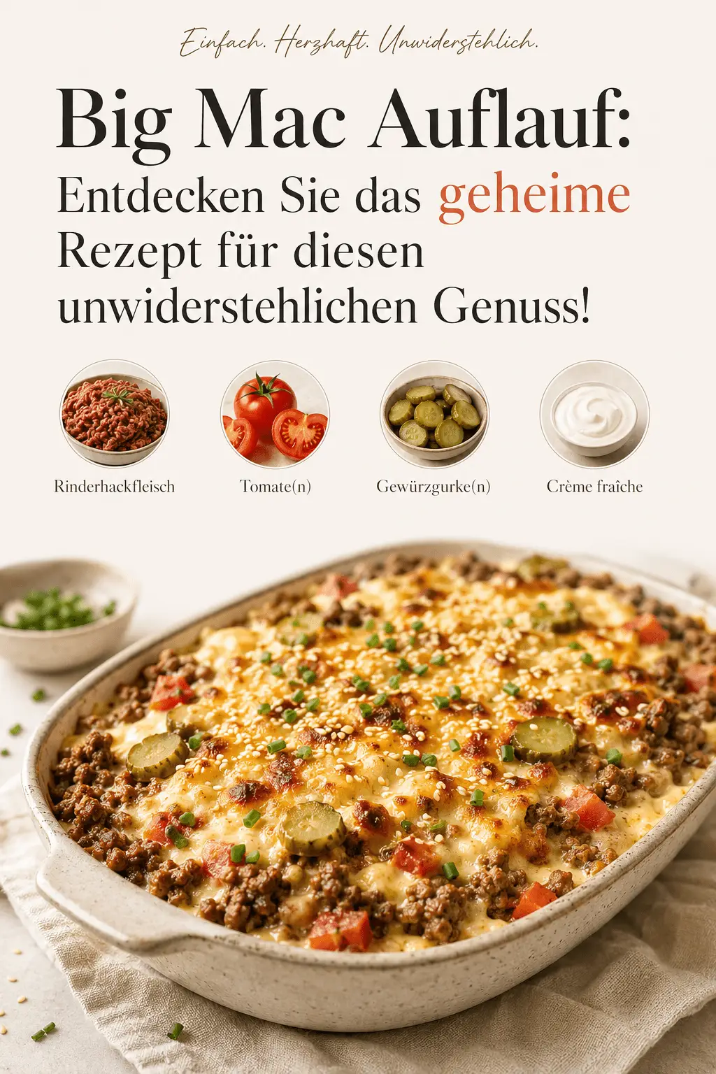 Big Mac Auflauf: Entdecken Sie das geheime Rezept für diesen unwiderstehlichen Genuss!