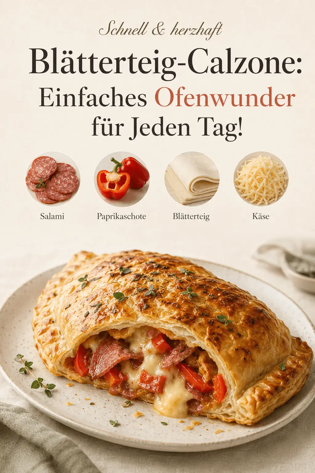 Blätterteig-Calzone: Einfaches Ofenwunder für Jeden Tag!