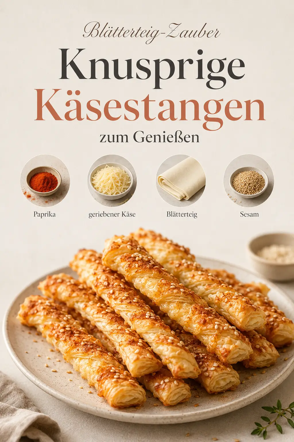 Blätterteig-Zauber: Knusprige Käsestangen zum Genießen