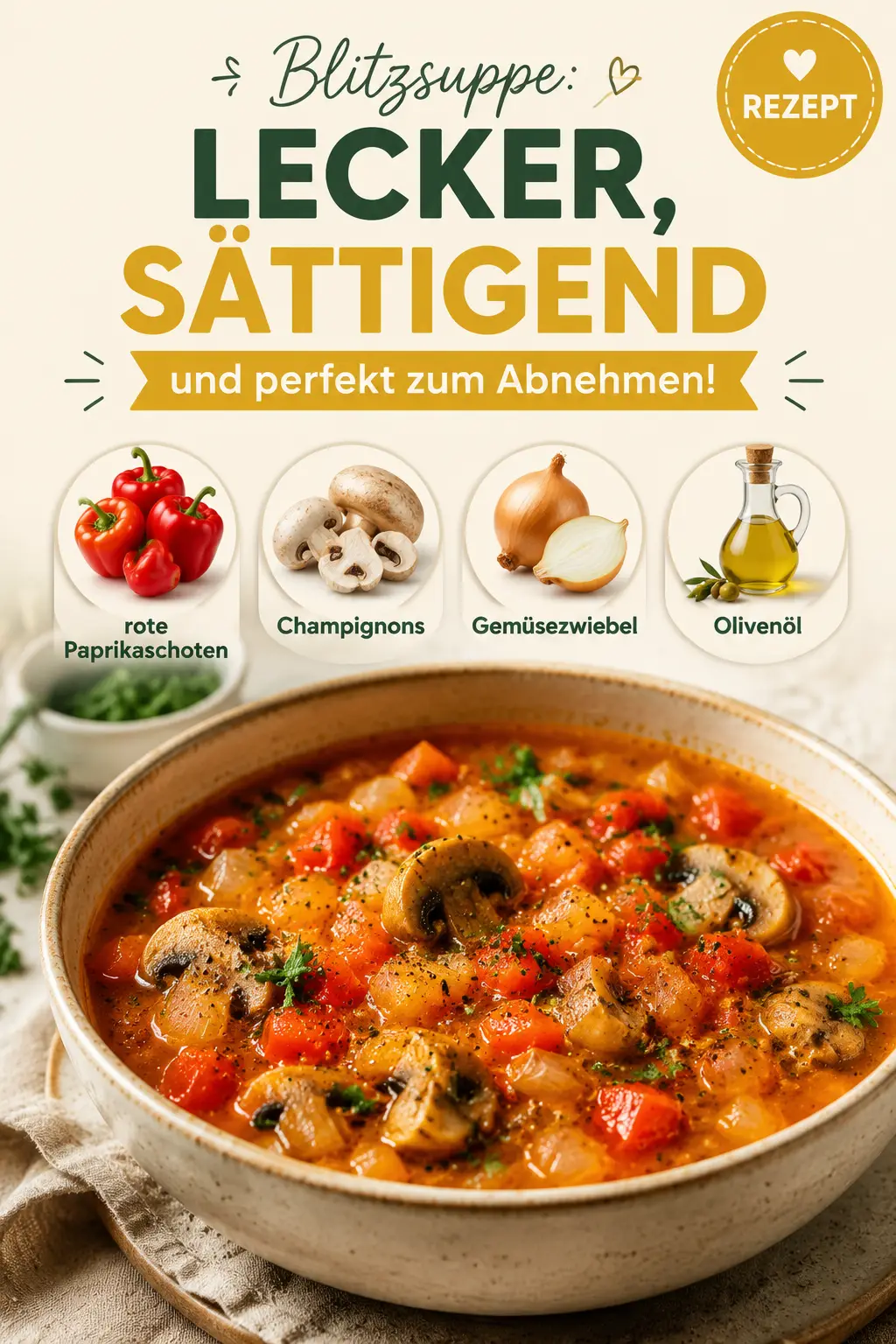 Blitzsuppe: Lecker, sättigend und perfekt zum Abnehmen!