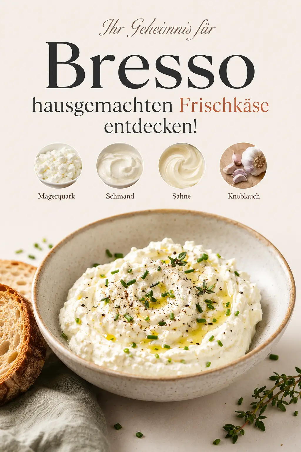 Bresso – Ihr Geheimnis für hausgemachten Frischkäse entdecken!