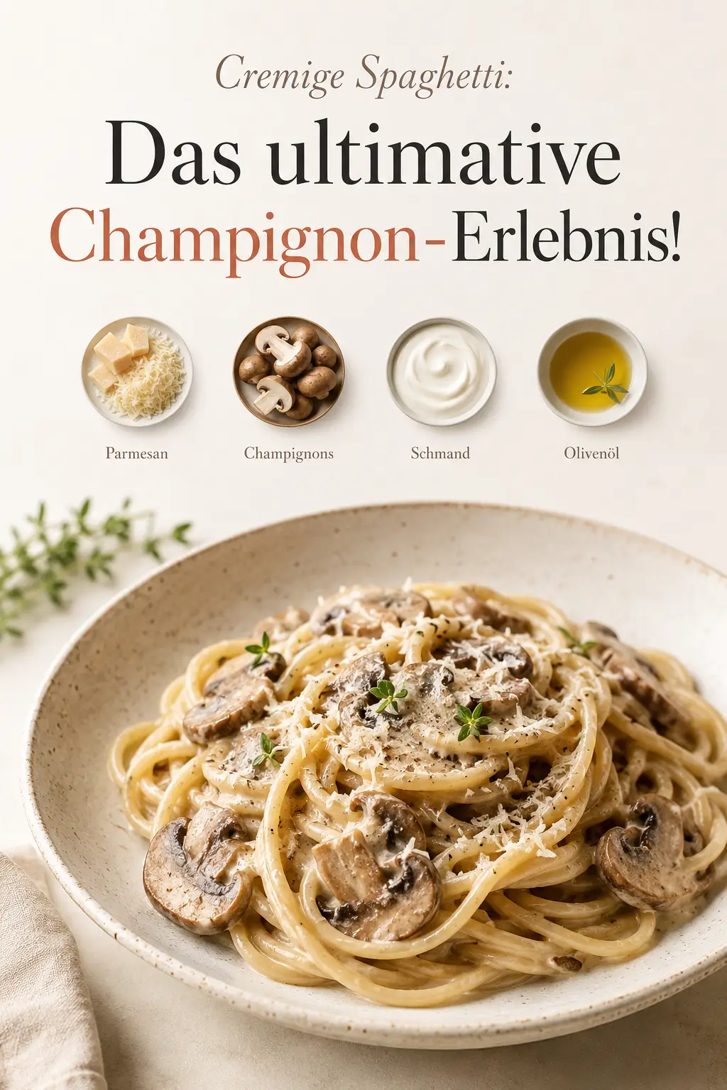 Cremige Spaghetti: Das ultimative Champignon-Erlebnis!