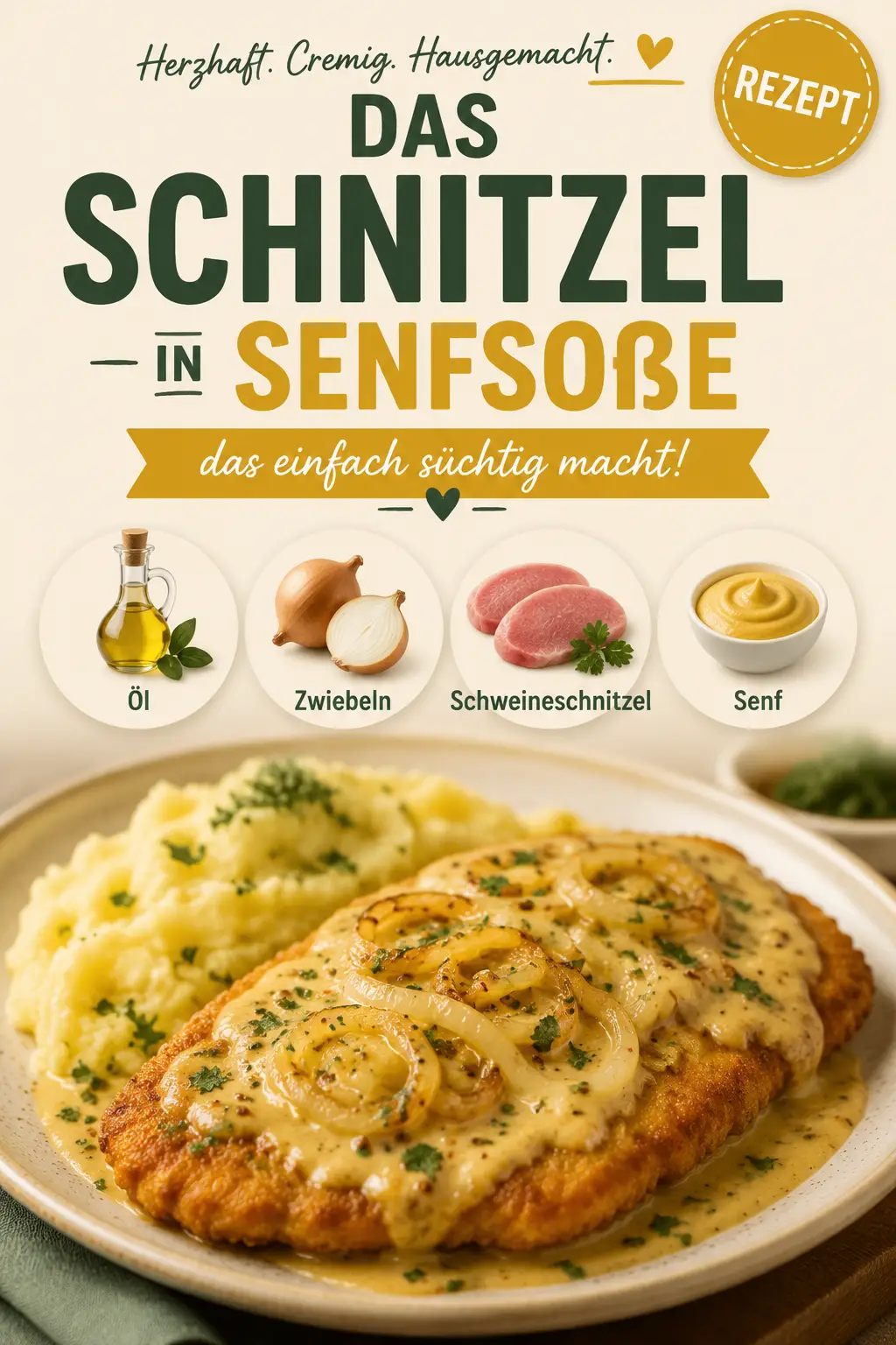 Das Schnitzel in Senfsoße, das einfach süchtig macht!