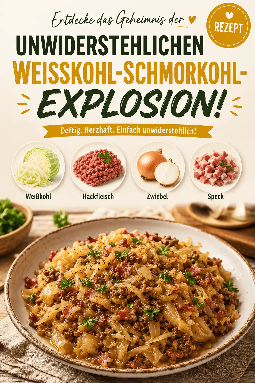 Entdecke das Geheimnis der unwiderstehlichen Weißkohl-Schmorkohl-Explosion!