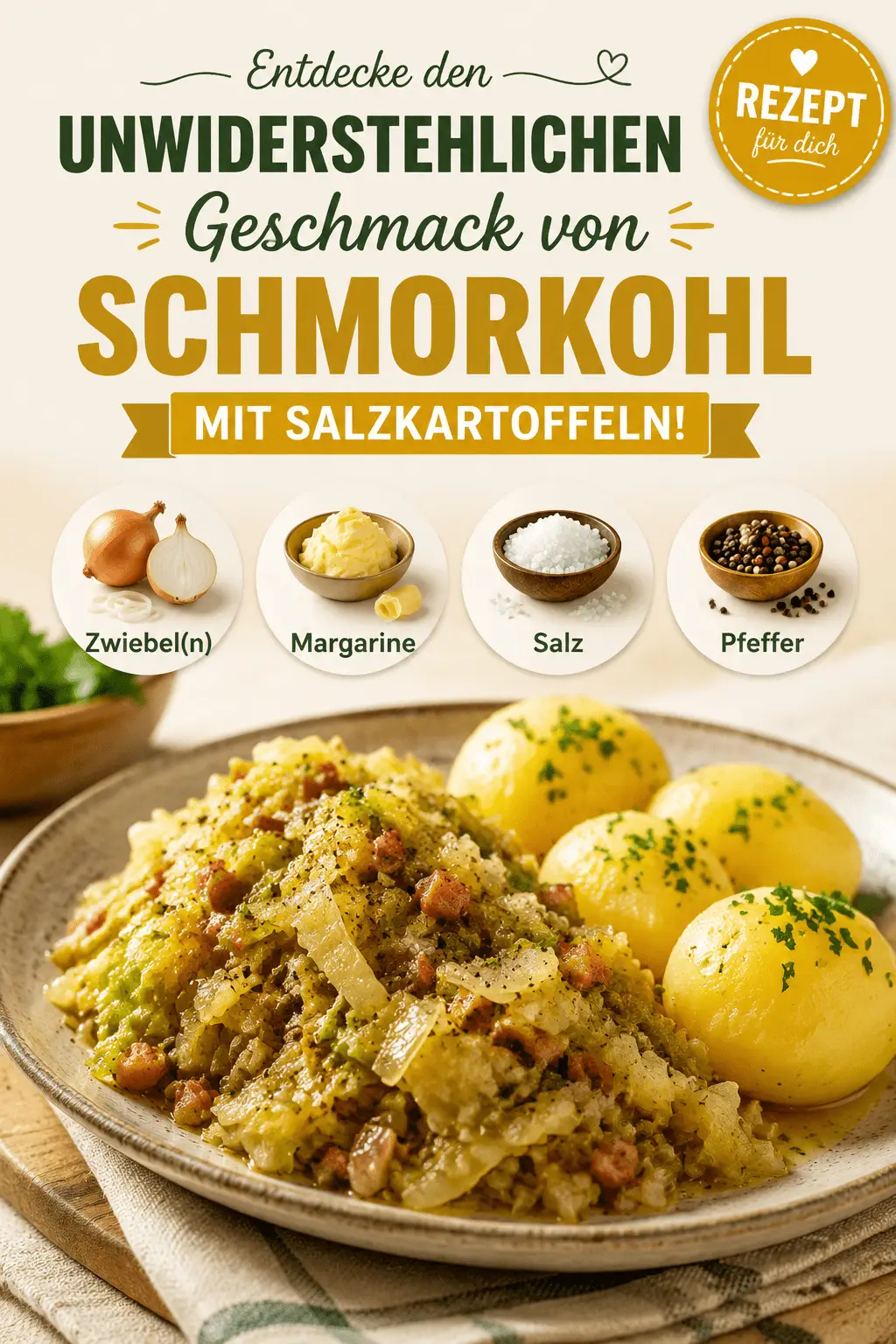 Entdecke den unwiderstehlichen Geschmack von Schmorkohl mit Salzkartoffeln!