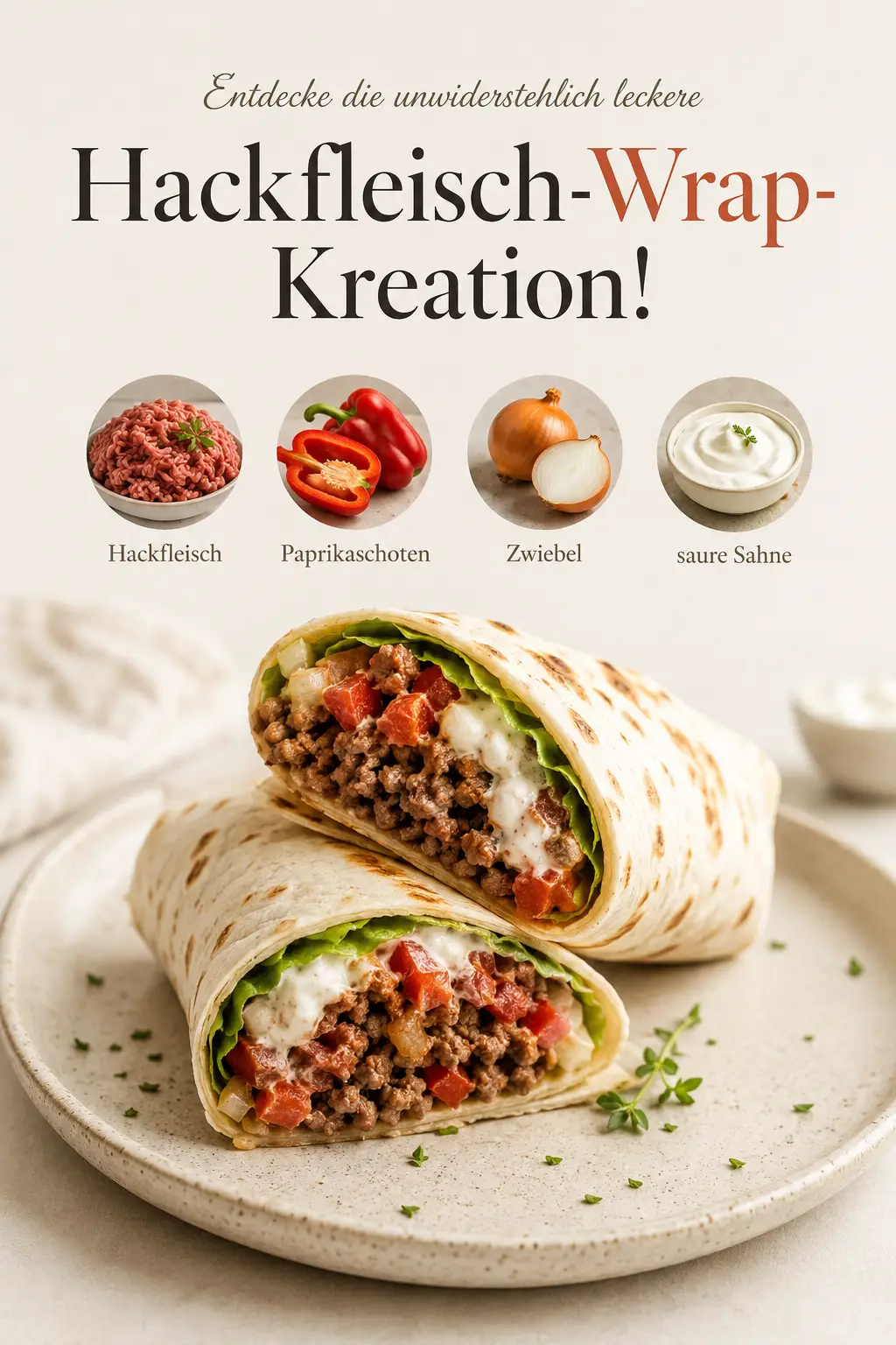 Entdecke die unwiderstehlich leckere Hackfleisch-Wrap-Kreation!