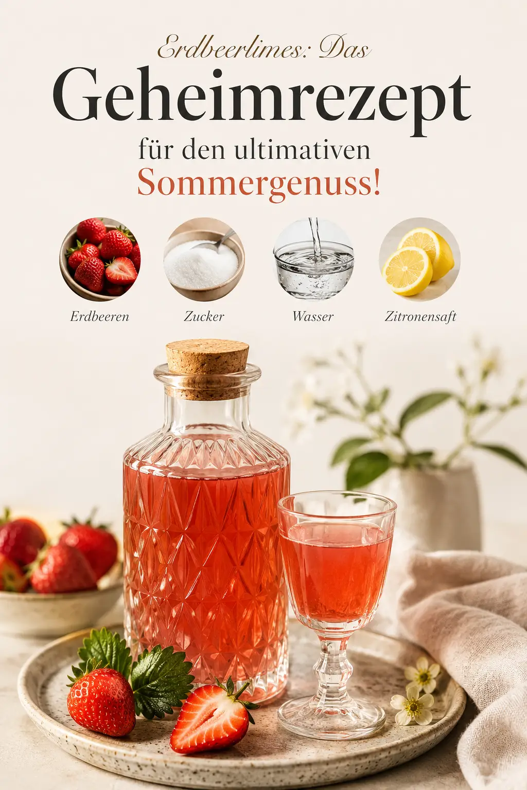 Erdbeerlimes: Das Geheimrezept für den ultimativen Sommergenuss!