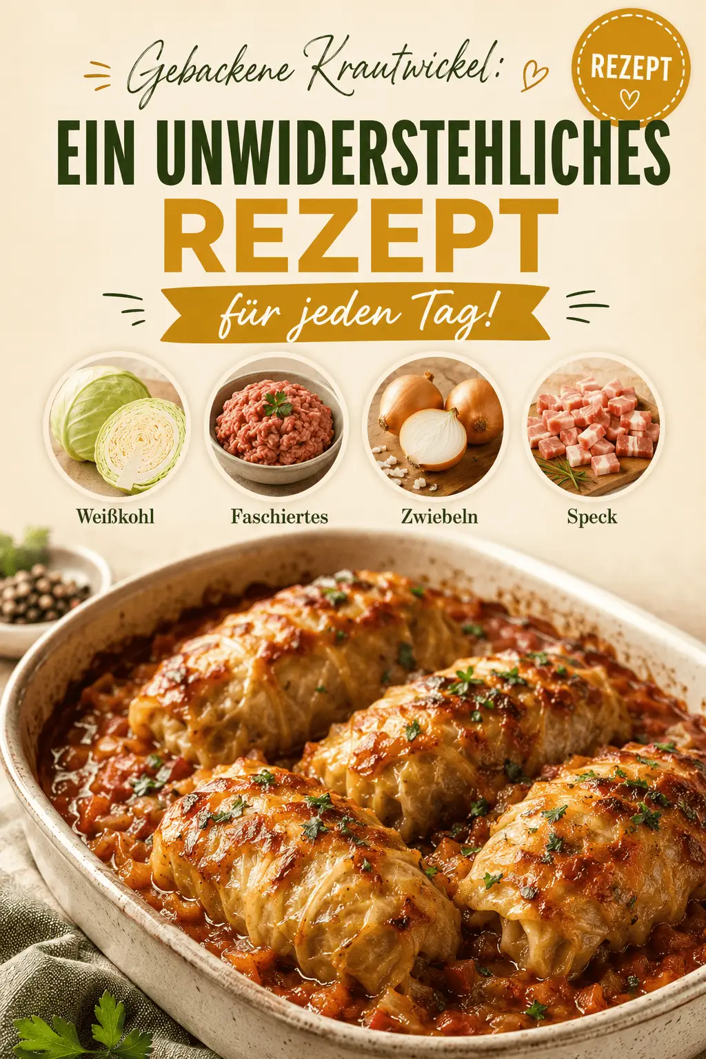 Gebackene Krautwickel: Ein unwiderstehliches Rezept für jeden Tag!