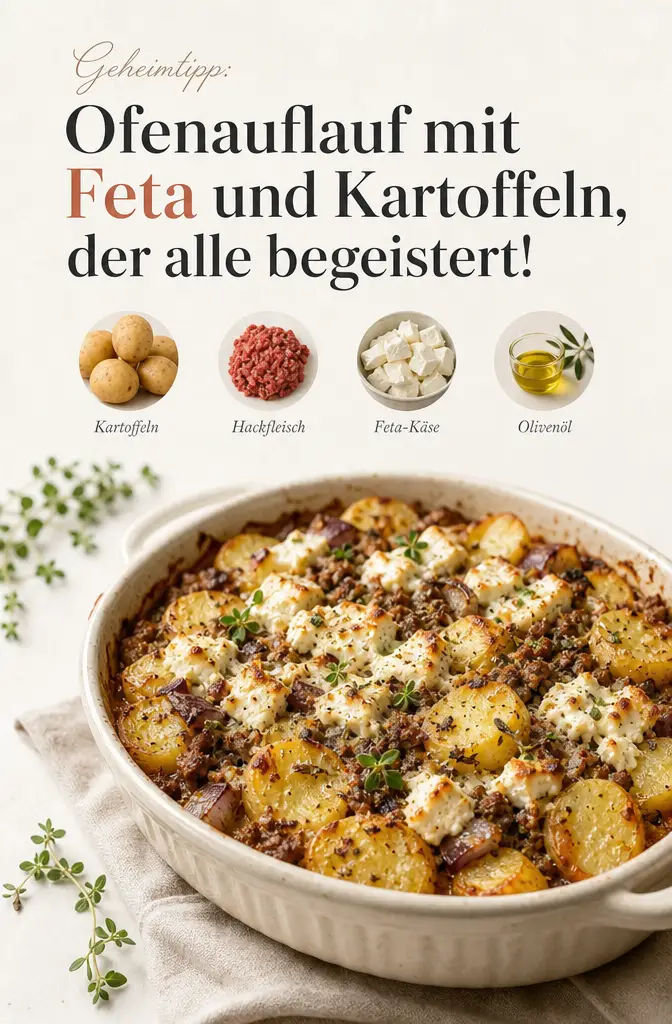 Geheimtipp: Ofenauflauf mit Feta und Kartoffeln, der alle begeistert!