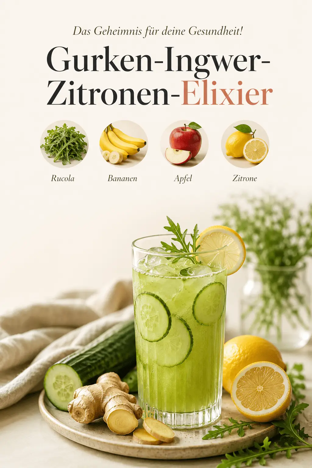 Gurken-Ingwer-Zitronen-Elixier: Das Geheimnis für deine Gesundheit!