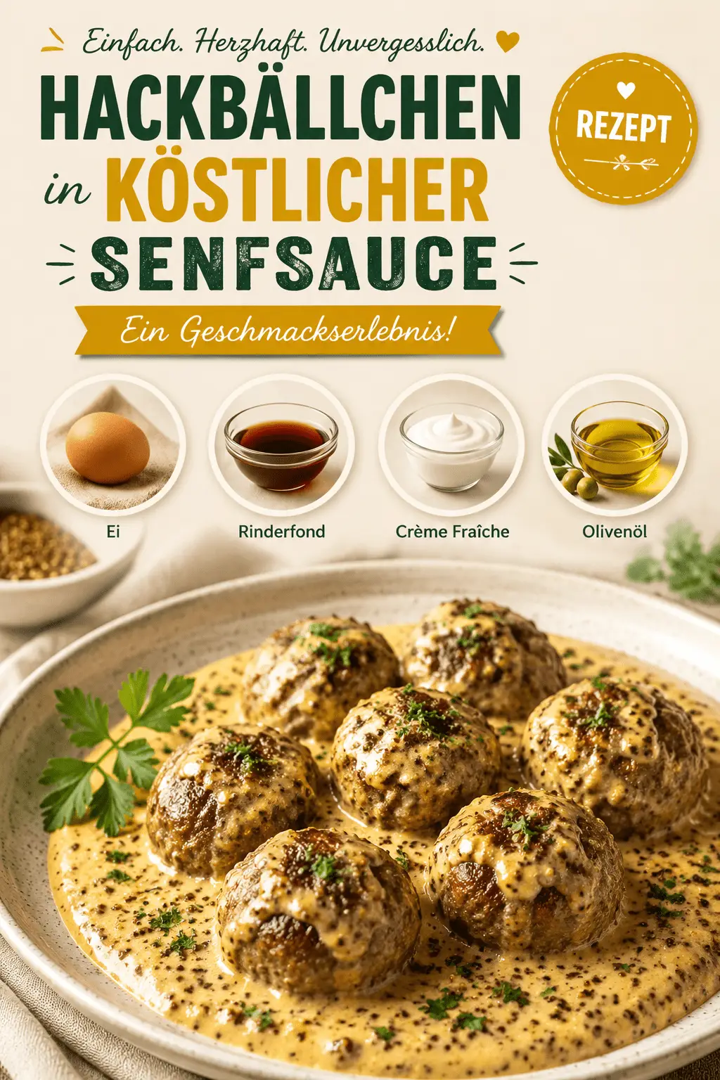 Hackbällchen in Köstlicher Senfsauce - Ein Geschmackserlebnis!