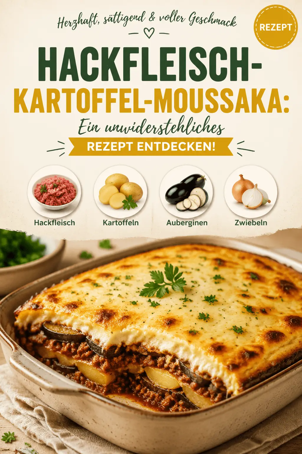 Hackfleisch-Kartoffel-Moussaka: Ein unwiderstehliches Rezept entdecken!