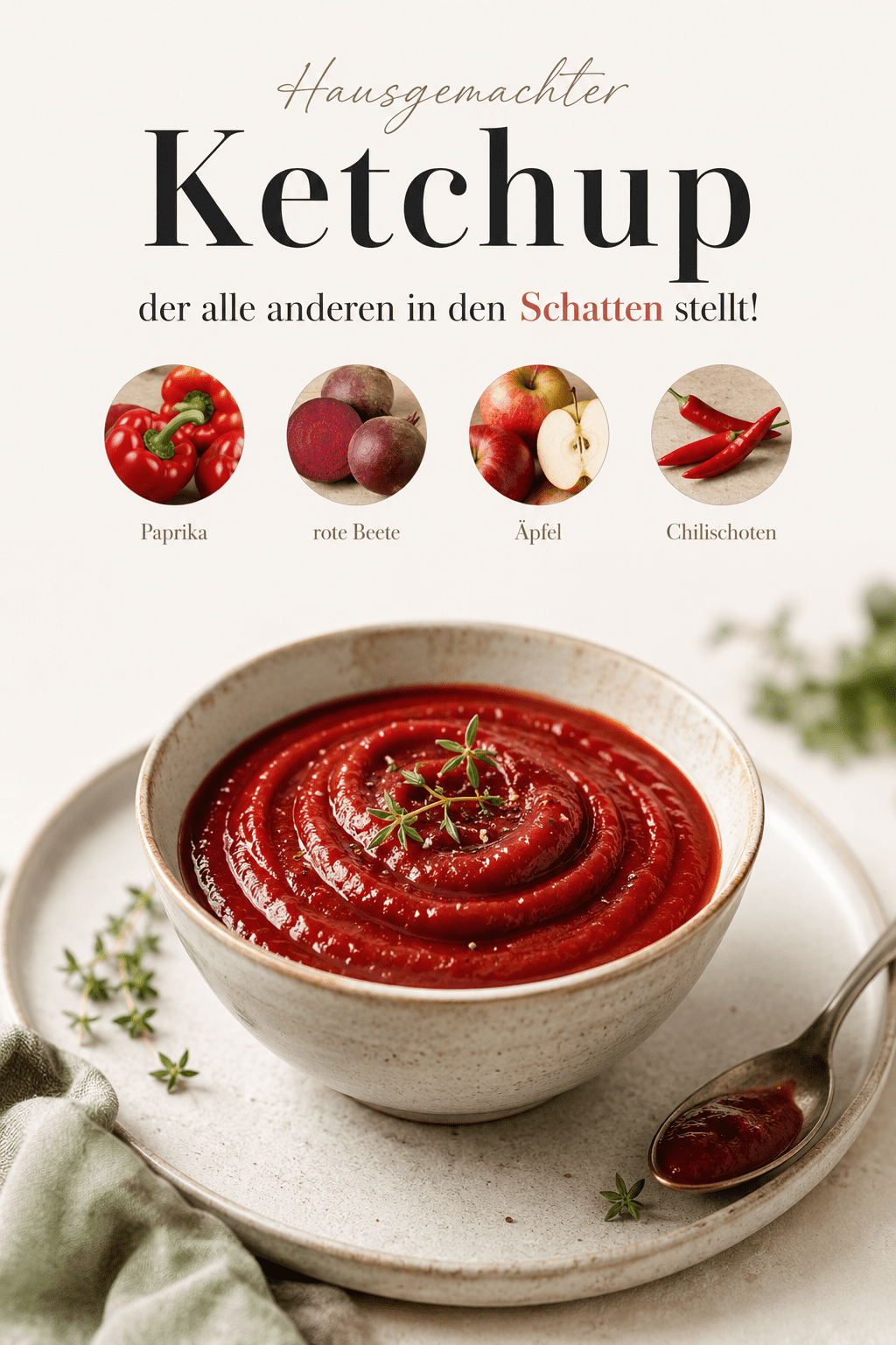Hausgemachter Ketchup, der alle anderen in den Schatten stellt!
