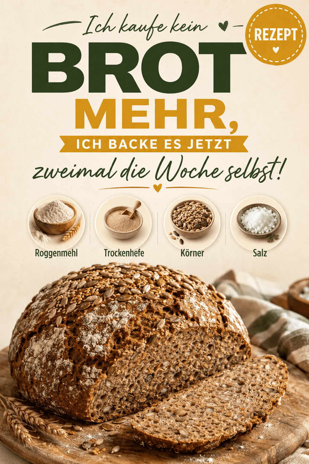 Ich kaufe kein Brot mehr, ich backe es jetzt zweimal die Woche selbst!