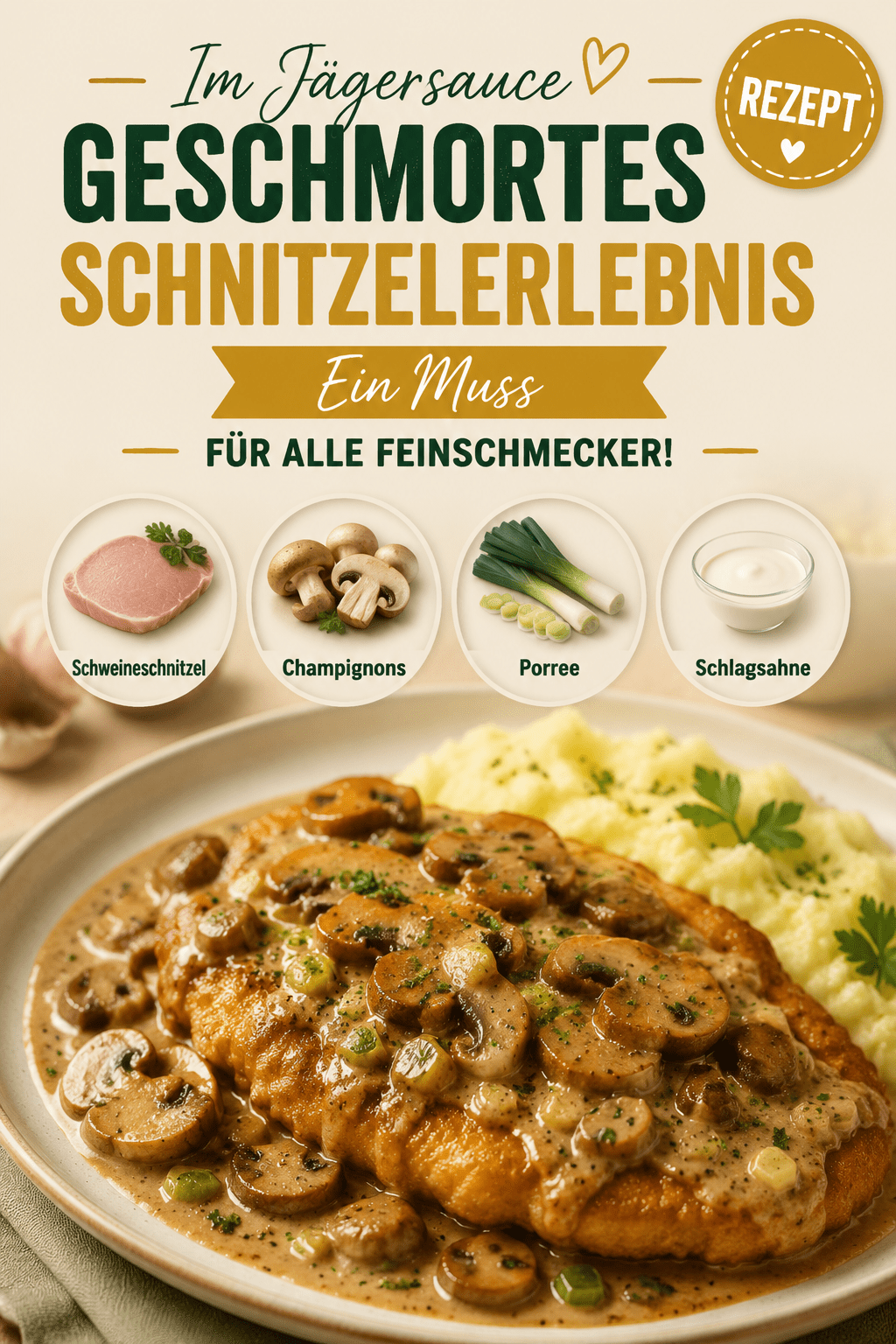 Im Jägersauce geschmortes Schnitzelerlebnis – Ein Muss für alle Feinschmecker!