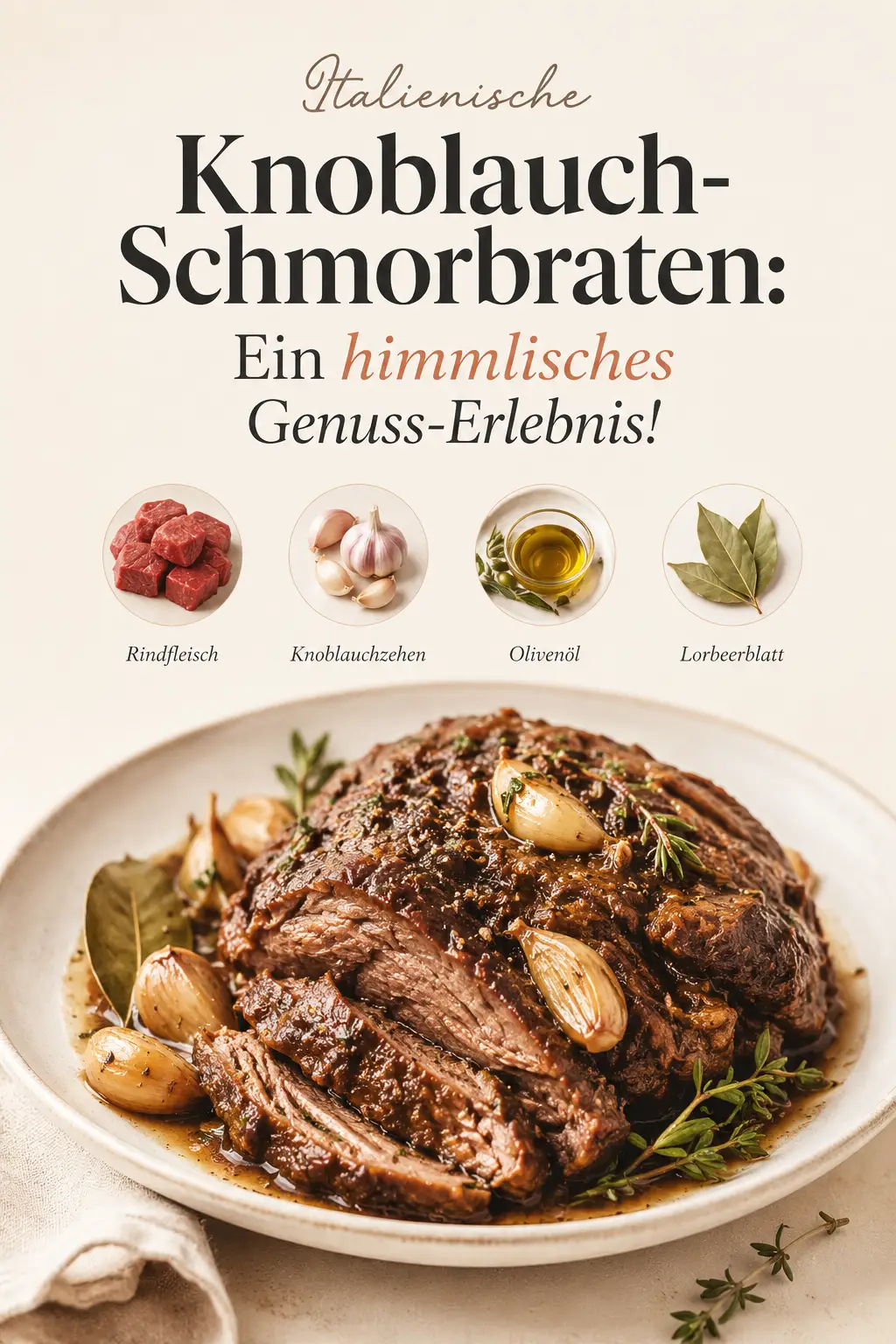 Italienische Knoblauch-Schmorbraten: Ein himmlisches Genuss-Erlebnis!