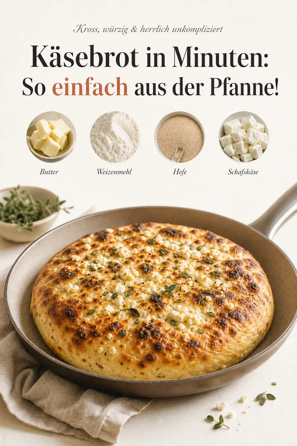 Käsebrot in Minuten: So einfach aus der Pfanne!