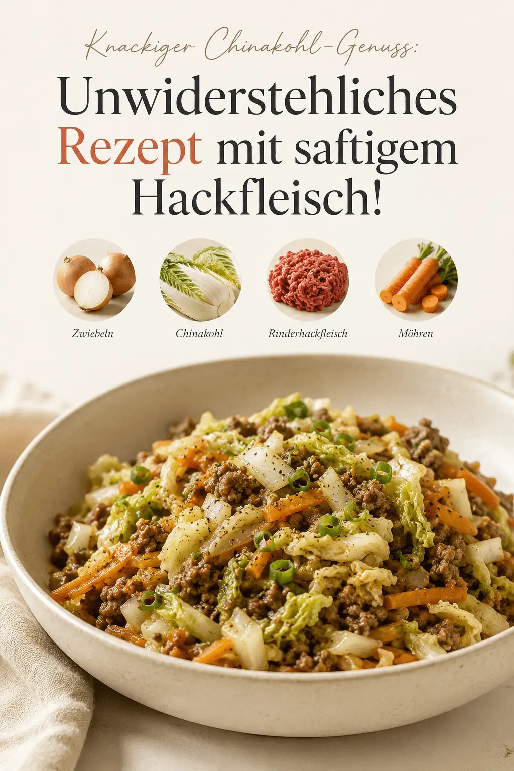 Knackiger Chinakohl-Genuss: Unwiderstehliches Rezept mit saftigem Hackfleisch!