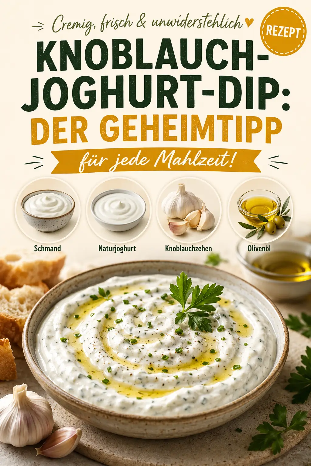 Knoblauch-Joghurt-Dip: Der Geheimtipp für jede Mahlzeit!