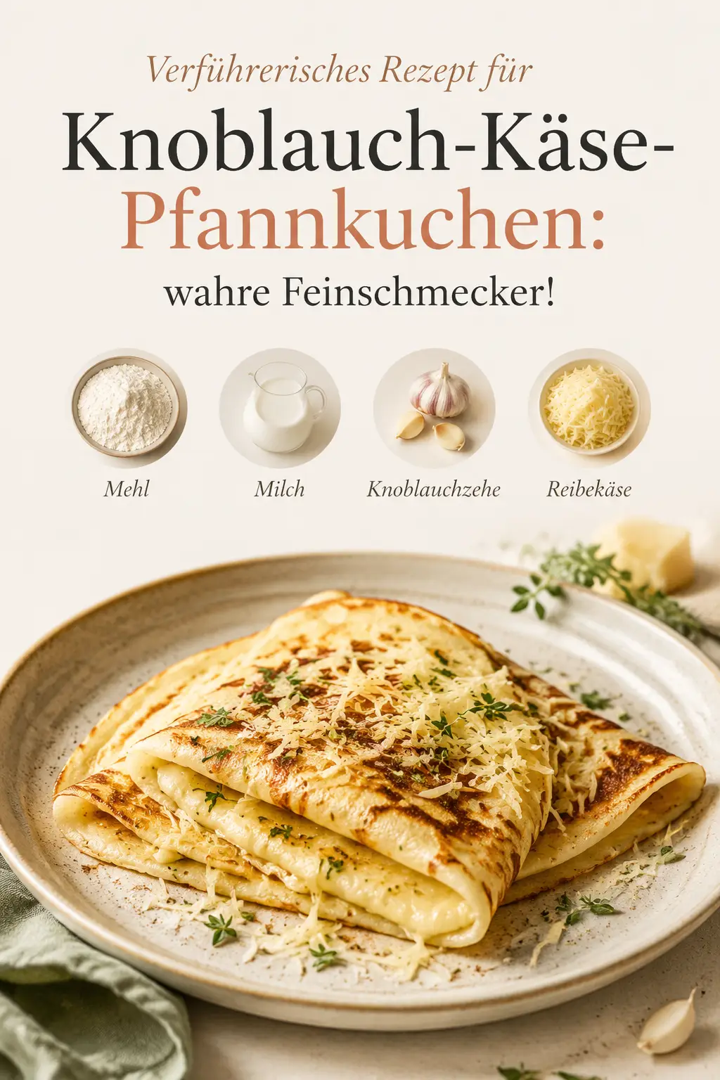 Knoblauch-Käse-Pfannkuchen: Verführerisches Rezept für wahre Feinschmecker!