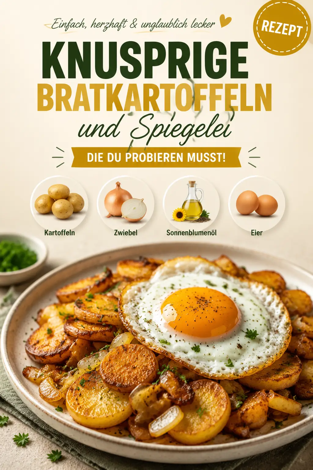 Knusprige Bratkartoffeln und Spiegelei, die du probieren musst!
