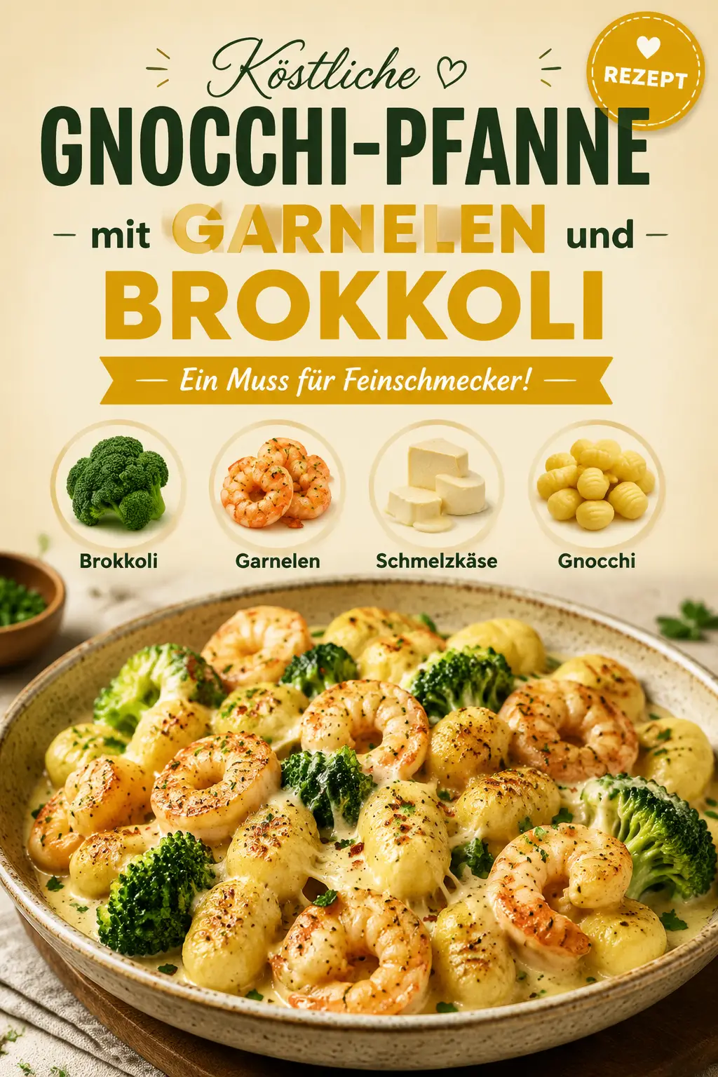 Köstliche Gnocchi-Pfanne mit Garnelen und Brokkoli – Ein Muss für Feinschmecker!
