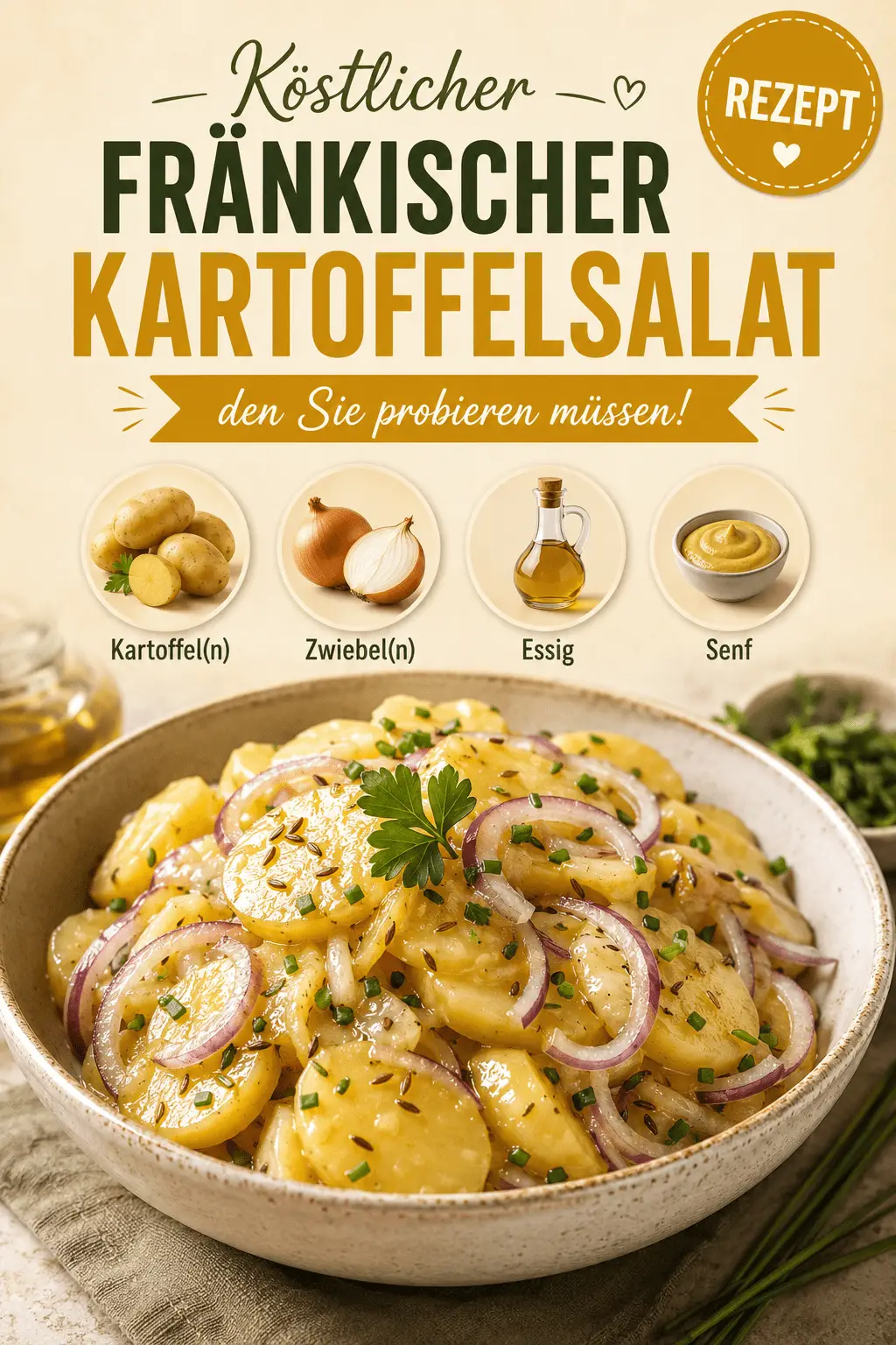 Köstlicher Fränkischer Kartoffelsalat, den Sie probieren müssen!