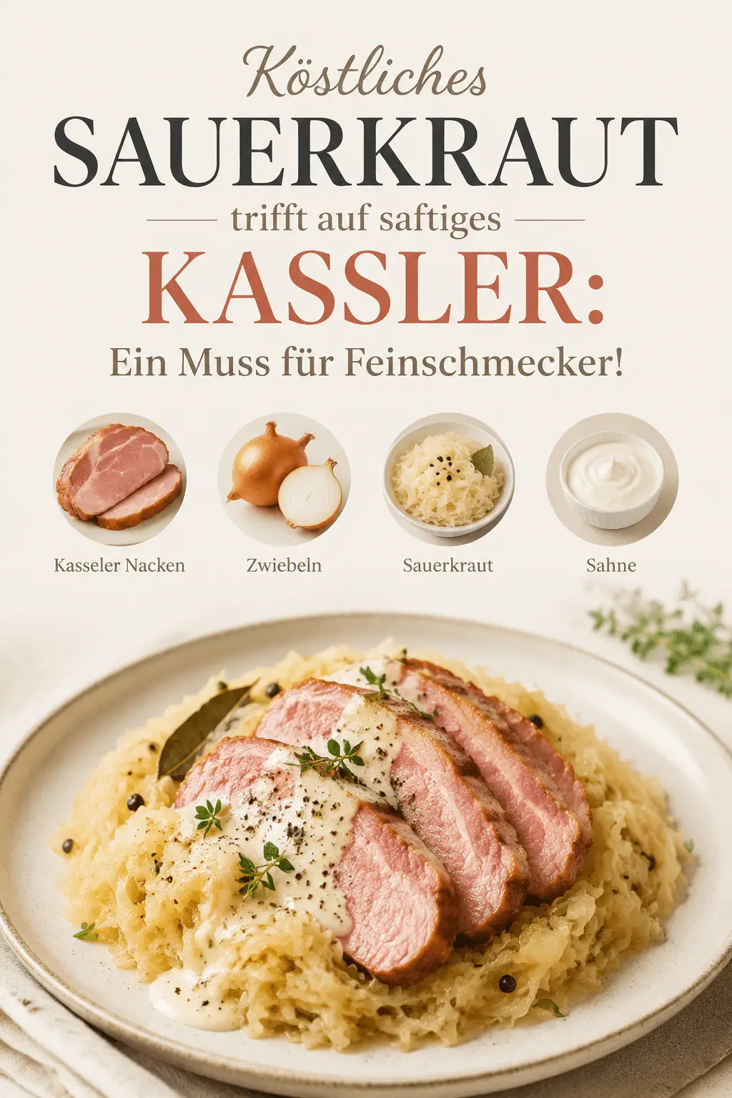 Köstliches Sauerkraut trifft auf saftiges Kassler: Ein Muss für Feinschmecker!