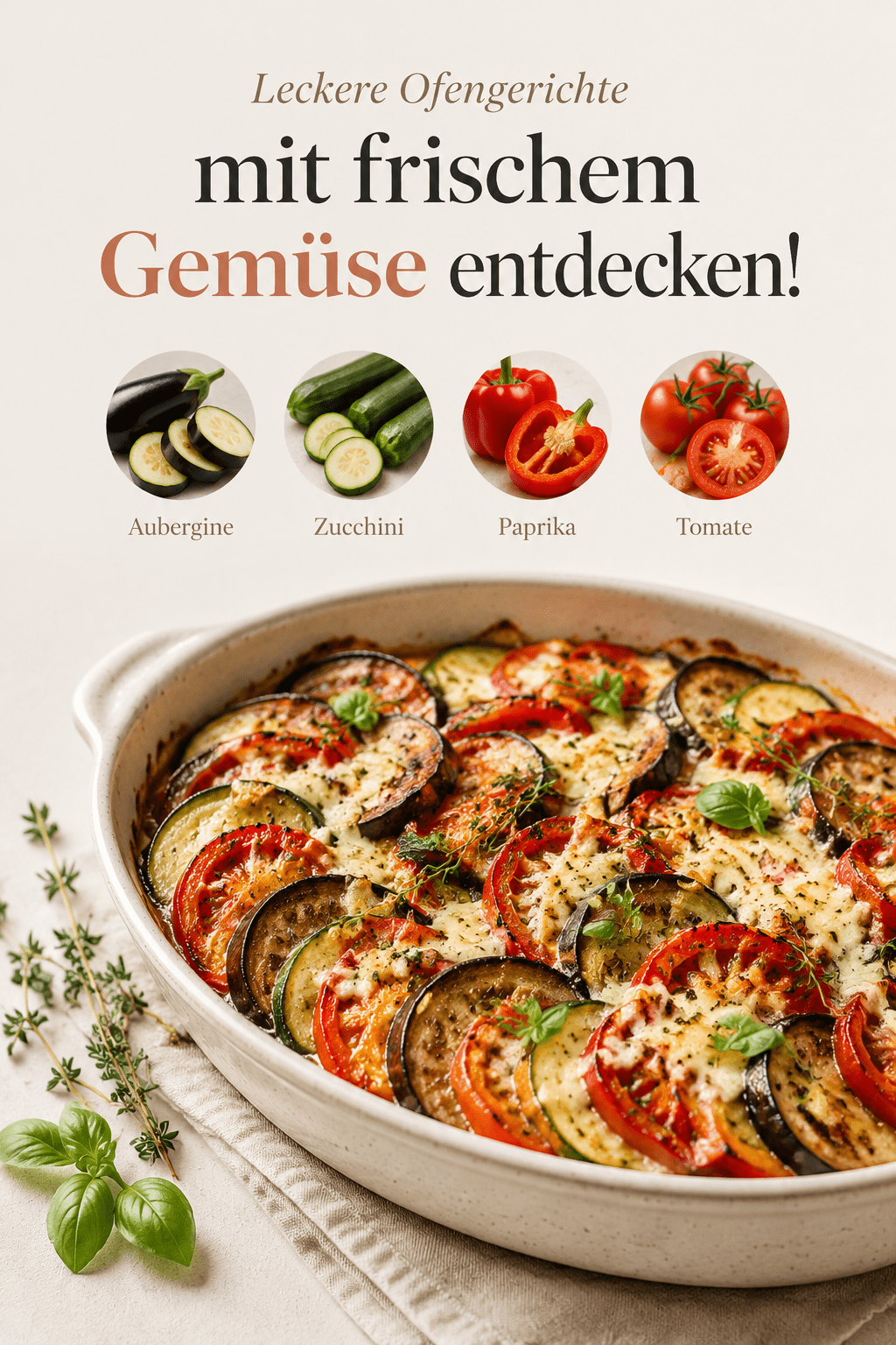 Leckere Ofengerichte mit frischem Gemüse entdecken!