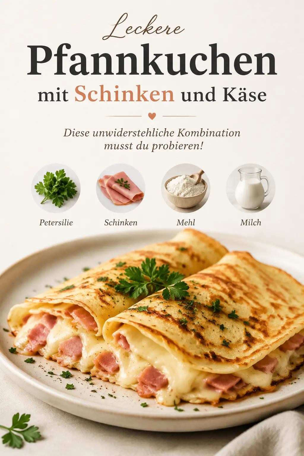 Leckere Pfannkuchen mit Schinken und Käse – Diese unwiderstehliche Kombination musst du probieren!
