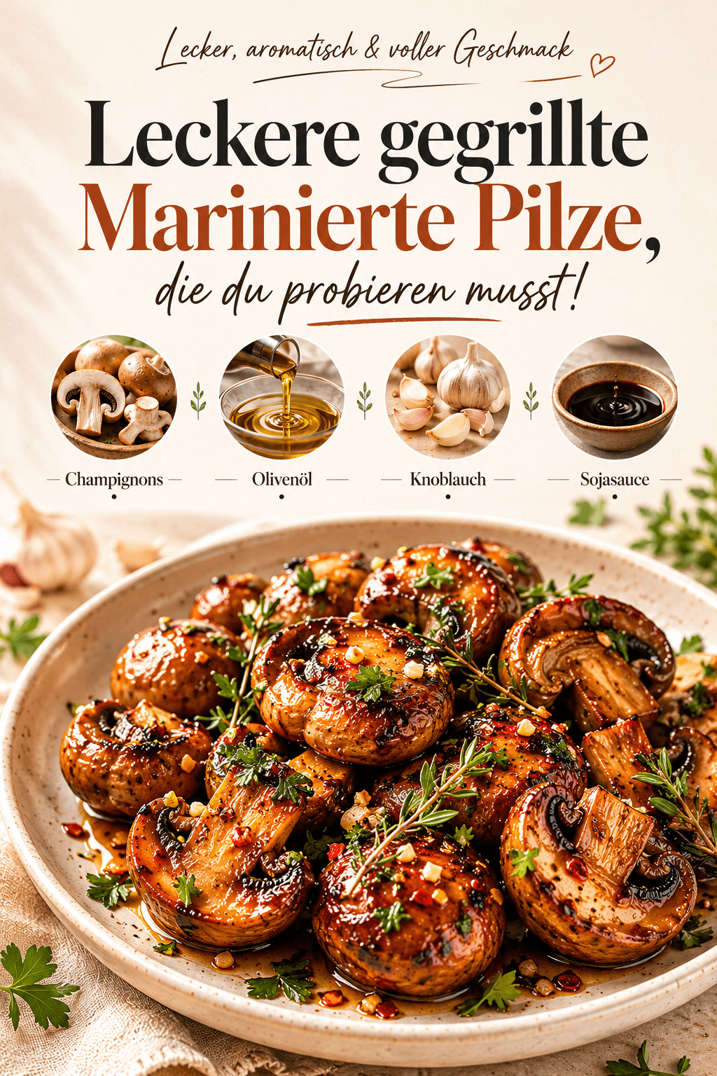 Leckere gegrillte Marinierte Pilze, die du probieren musst!