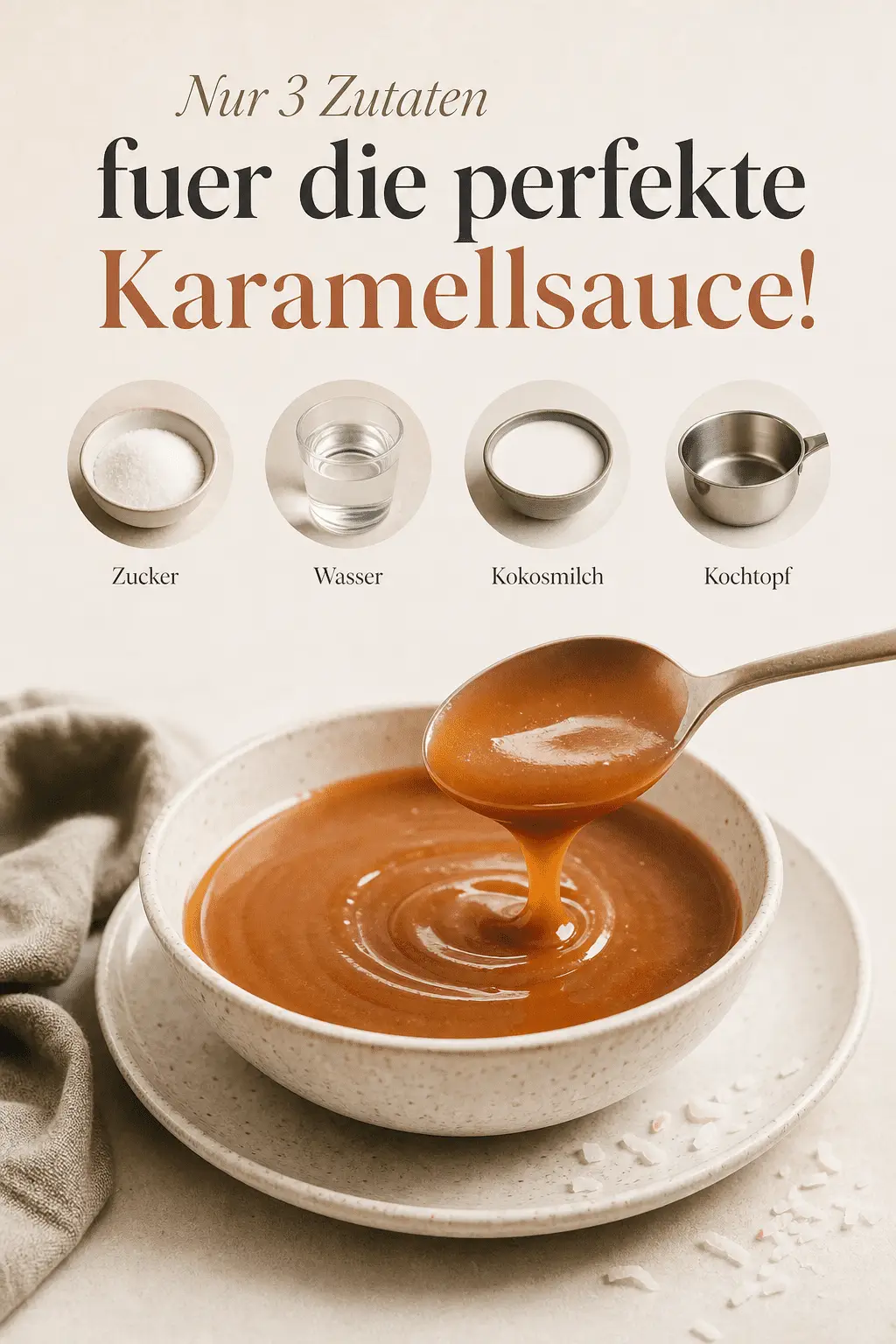 Nur 3 Zutaten für die perfekte Karamellsauce!