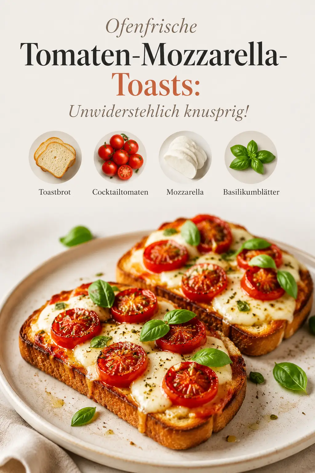 Ofenfrische Tomaten-Mozzarella-Toasts: Unwiderstehlich knusprig!