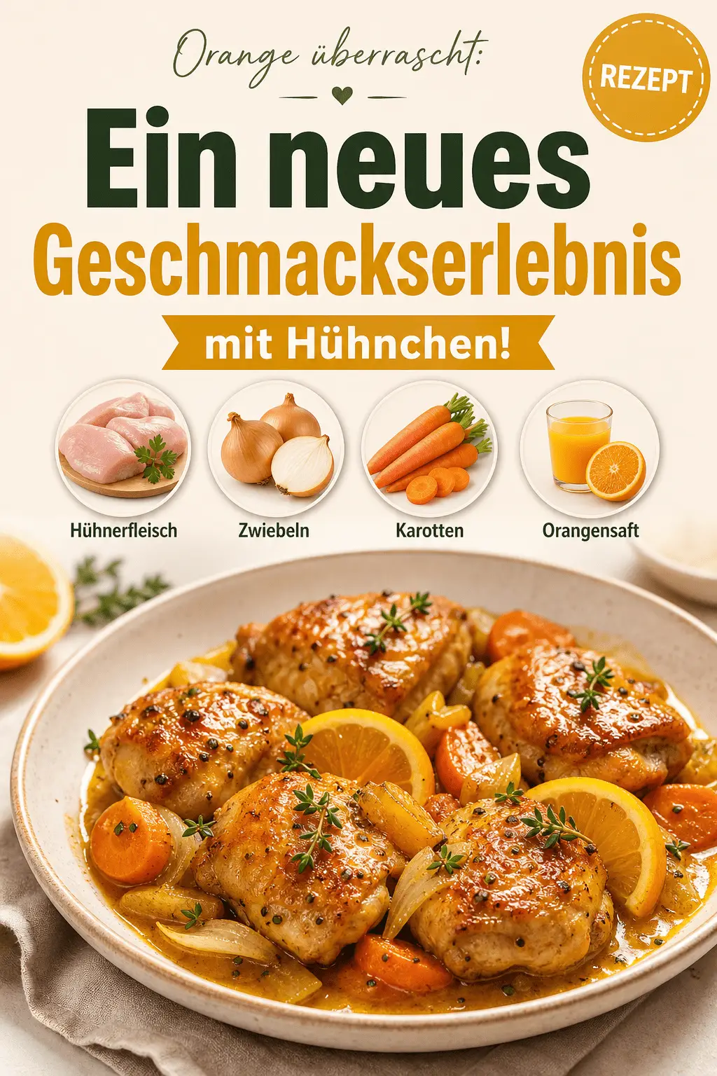Orange überrascht: Ein neues Geschmackserlebnis mit Hühnchen!