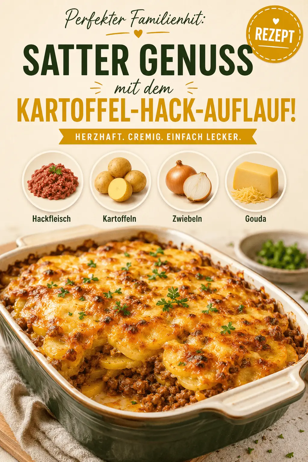Perfekter Familienhit: Satter Genuss mit dem Kartoffel-Hack-Auflauf!