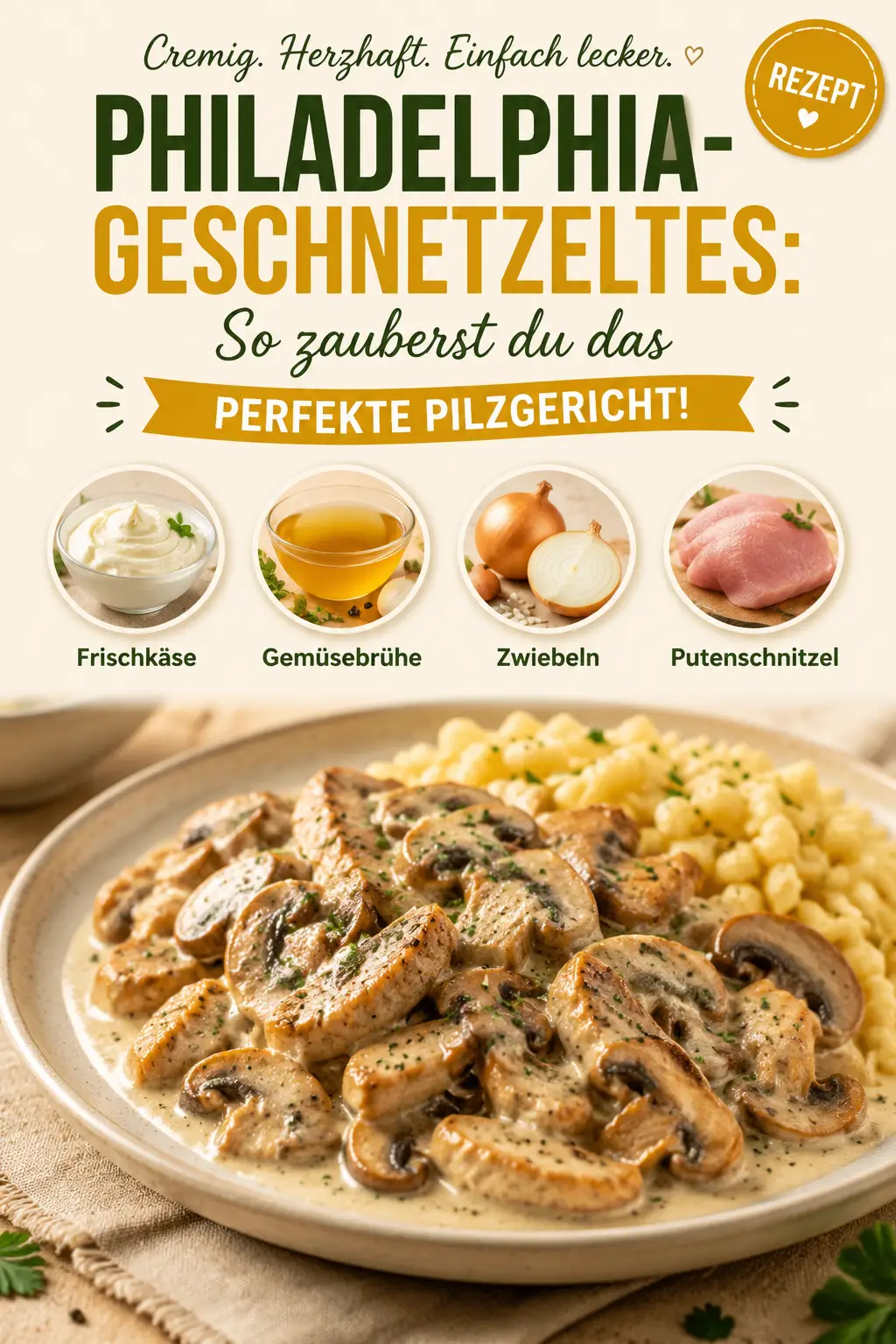 Philadelphia-Geschnetzeltes: So zauberst du das perfekte Pilzgericht!