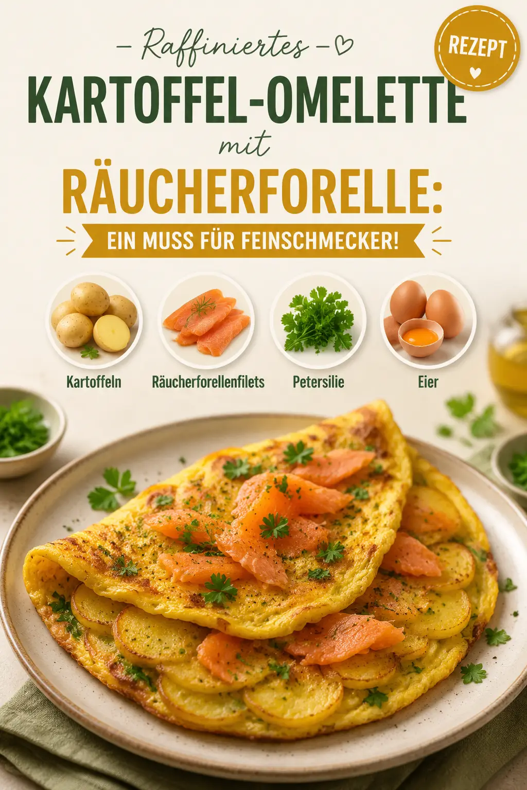 Raffiniertes Kartoffel-Omelette mit Räucherforelle: Ein Muss für Feinschmecker!