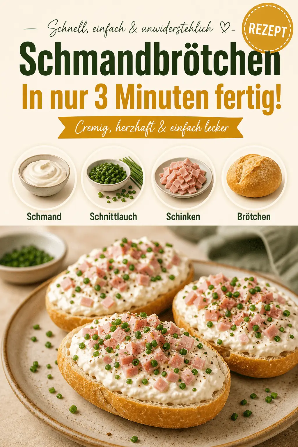 Schmandbrötchen: In nur 3 Minuten fertig!