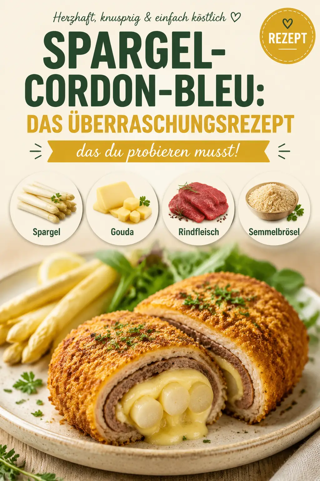 Spargel-Cordon-Bleu: Das Überraschungsrezept, das du probieren musst!