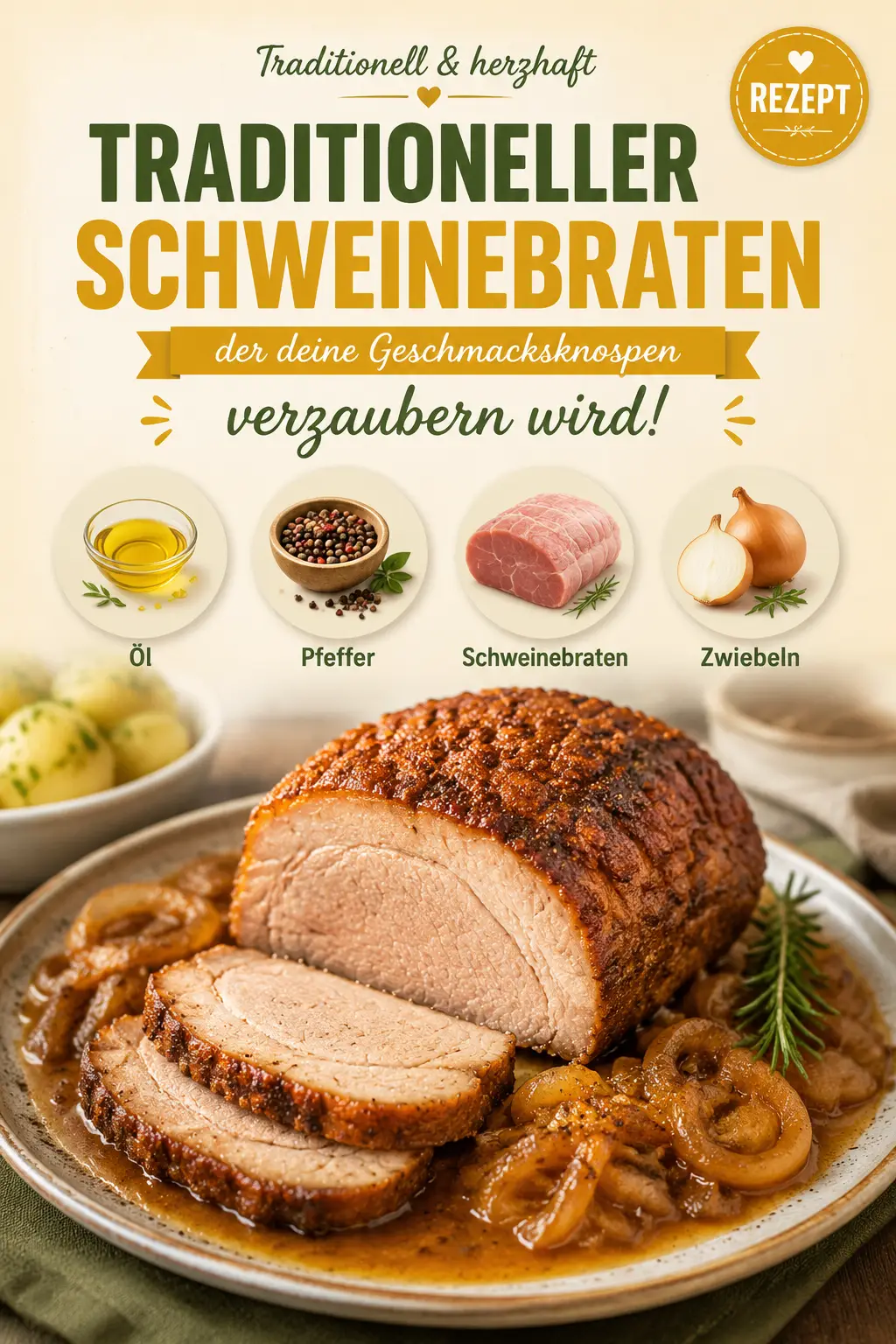 Traditioneller Schweinebraten, der deine Geschmacksknospen verzaubern wird!
