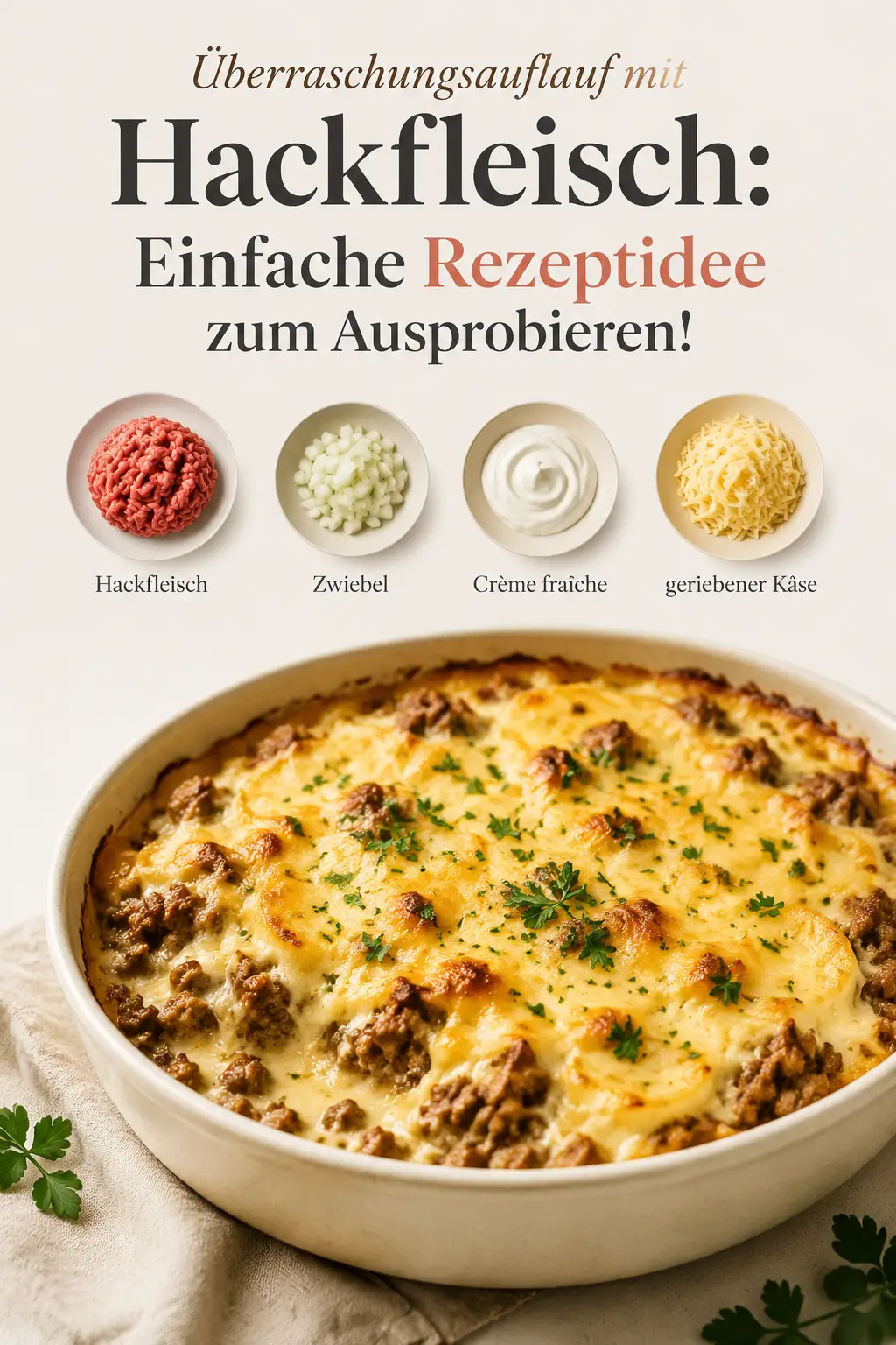 Überraschungsauflauf mit Hackfleisch: Einfache Rezeptidee zum Ausprobieren!