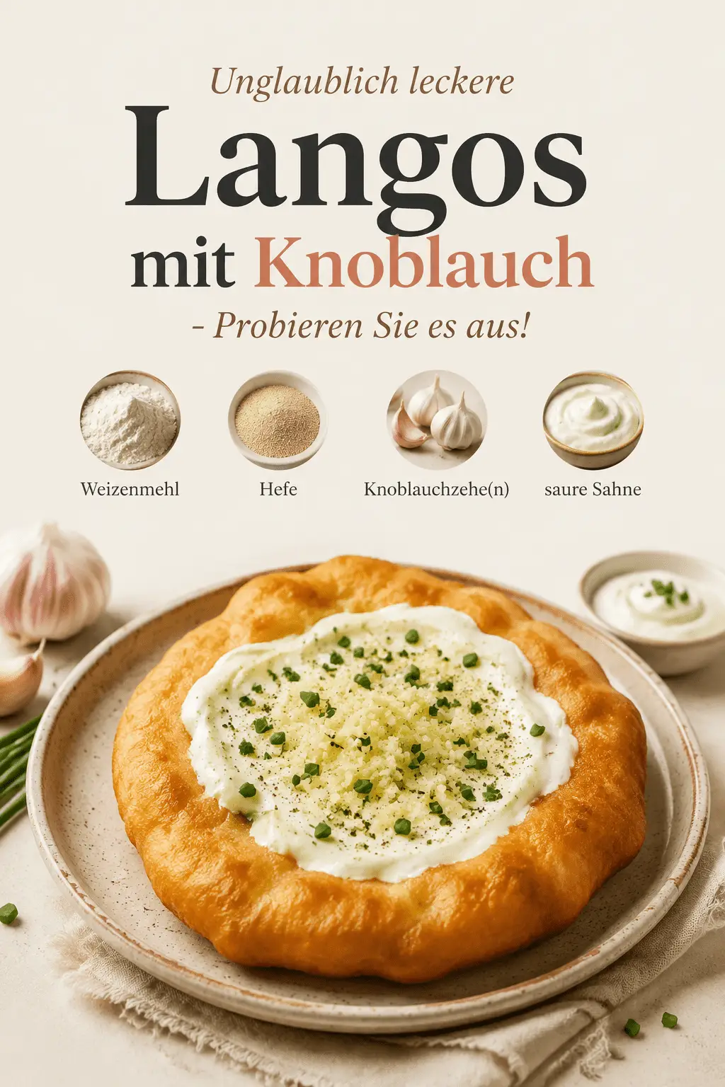 Unglaublich leckere Langos mit Knoblauch - Probieren Sie es aus!